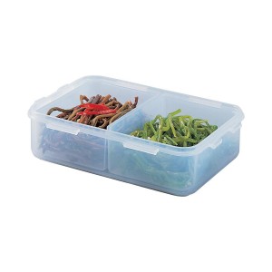 Locknlock Classic Medium Flat Rectangular Food Container With Divider | Clear | JTE-820135