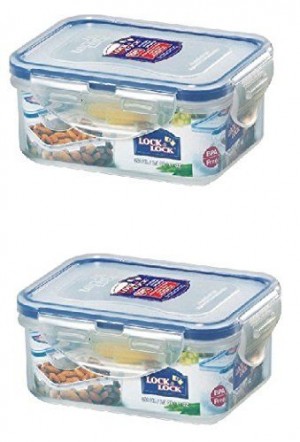 Locknlock Classic Polypropylene Food Container, 350ml, Set Of 2 | DPU-382960