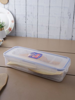 Locknlock Classics Rectangular Food Container With Leak Proof Locking Lid And Tray (Transparent, 1 L) | UVQ-942871