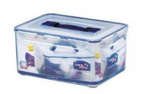 Locknlock Medium Storage Container With Grab Handles And Trey, Transparent | TJG-983762