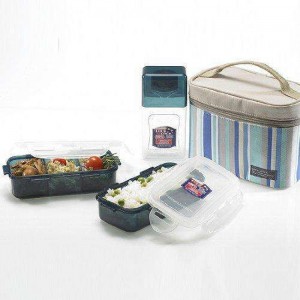 Locknlock Rectangular Lunch Box With Leak Proof Locking Lids, 3-pieces | ZQT-517098