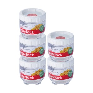 Locknlock Round 500ml x 5 - Interlock Set | YVR-042197