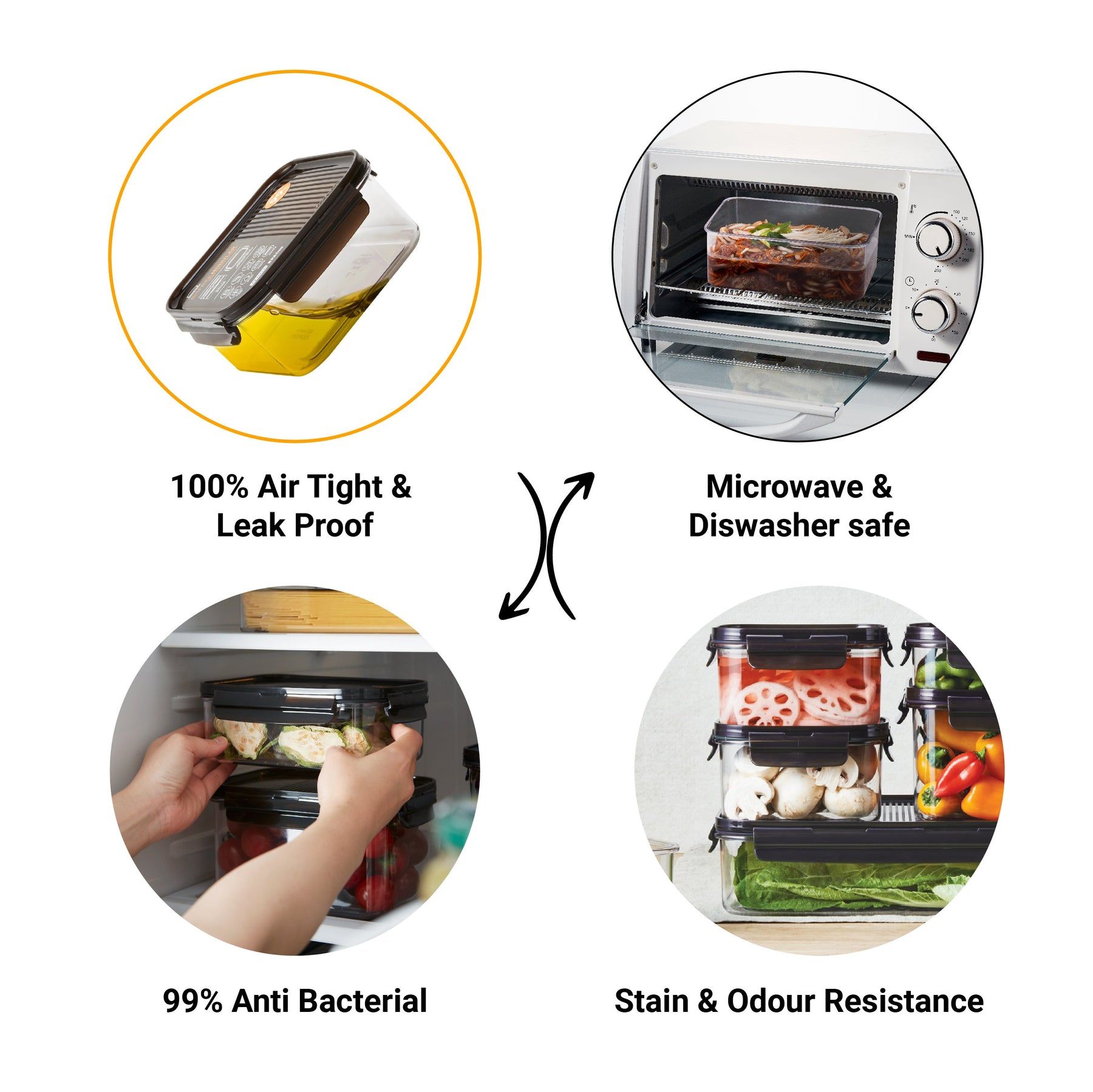 Locknlock Air & Liquid Tight Extra Large Rectangular Modular Container | EFY-618793