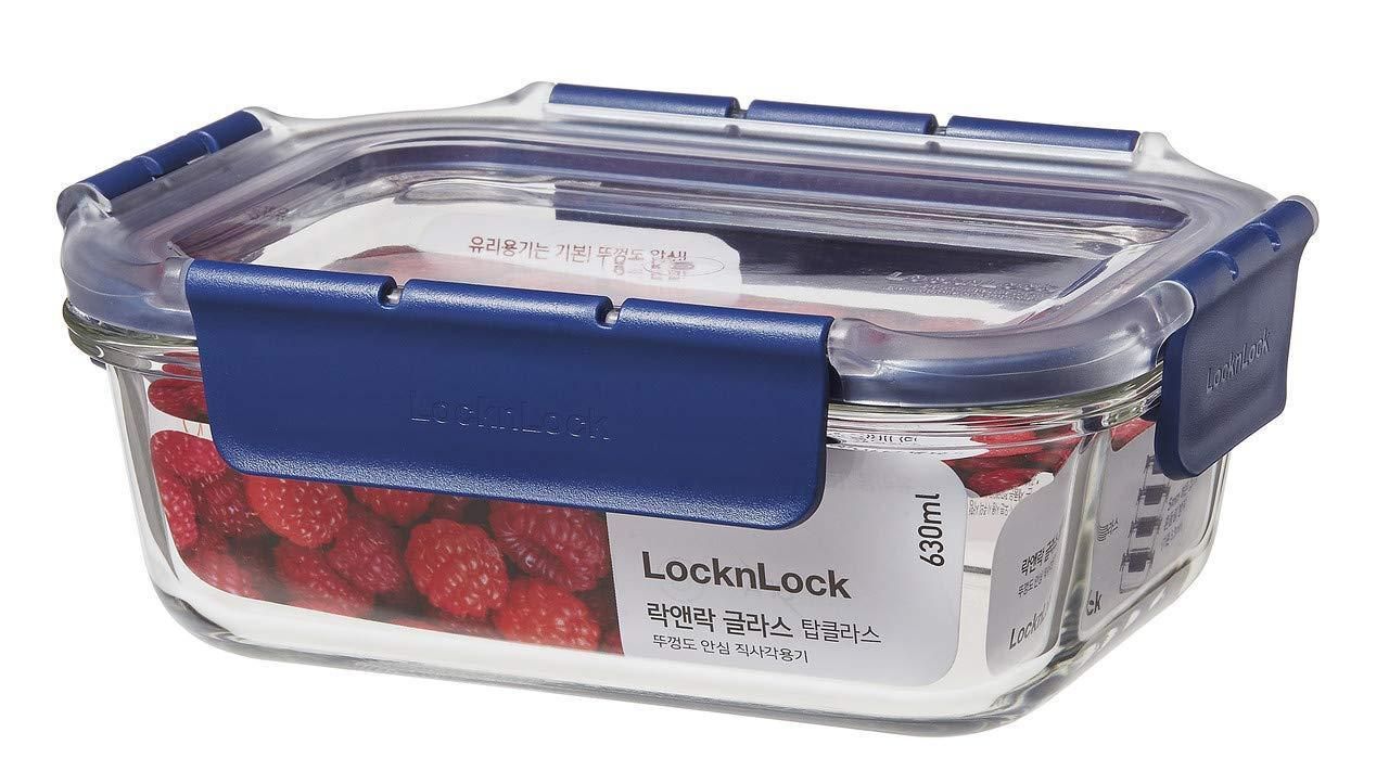 Locknlock Air & Liquid Tight Glass Food Storage Container, 630ml | SMW-896307