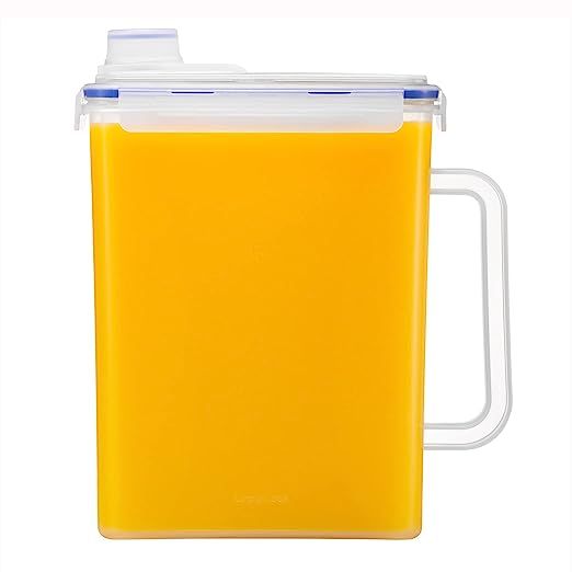 Locknlock Aqua Fridge Door Water Jug With Handle Bpa Free Plastic Pitcher, 4.0l, Clear | XLA-963584