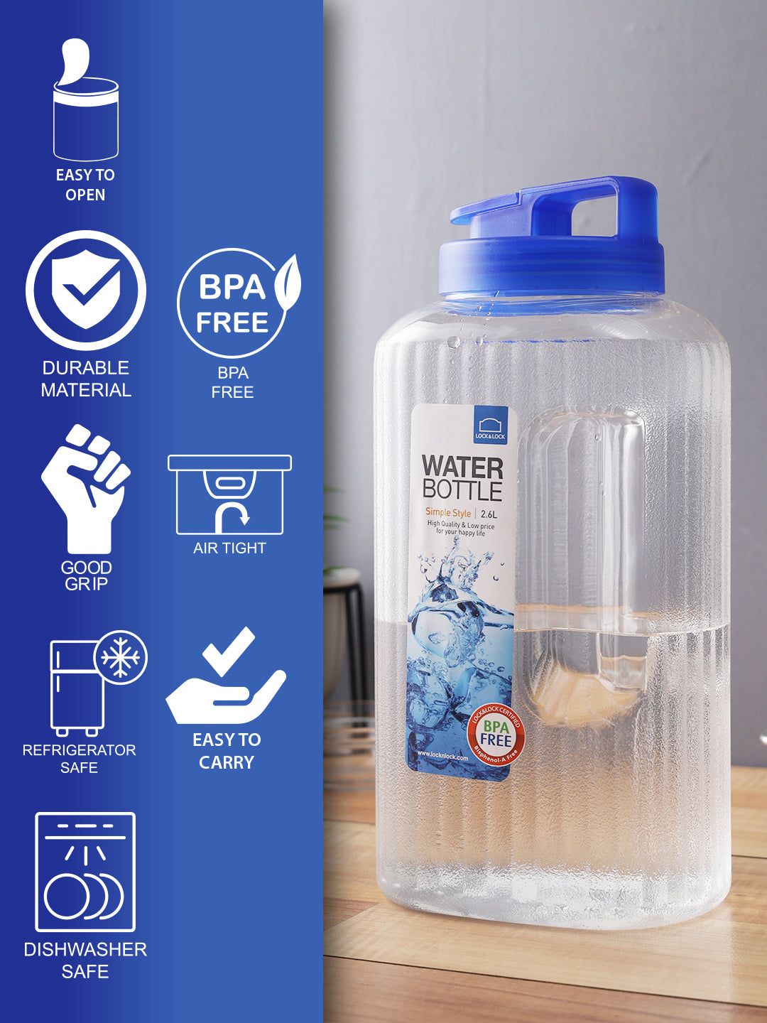 Locknlock Aqua Jug - 2.6ltr | KDA-850936