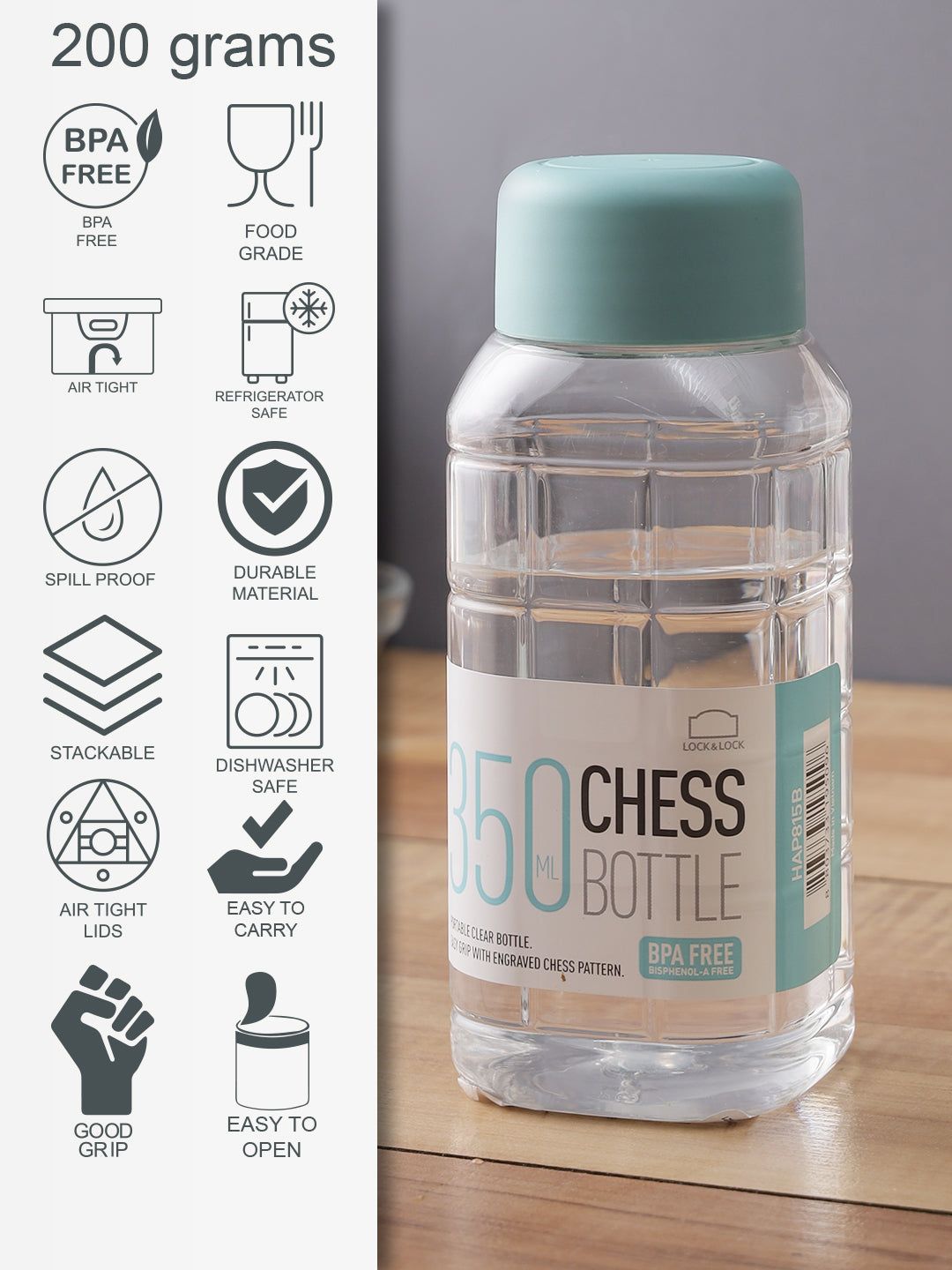 Locknlock Chess Bottle - 350ml (Blue) | IDF-956231