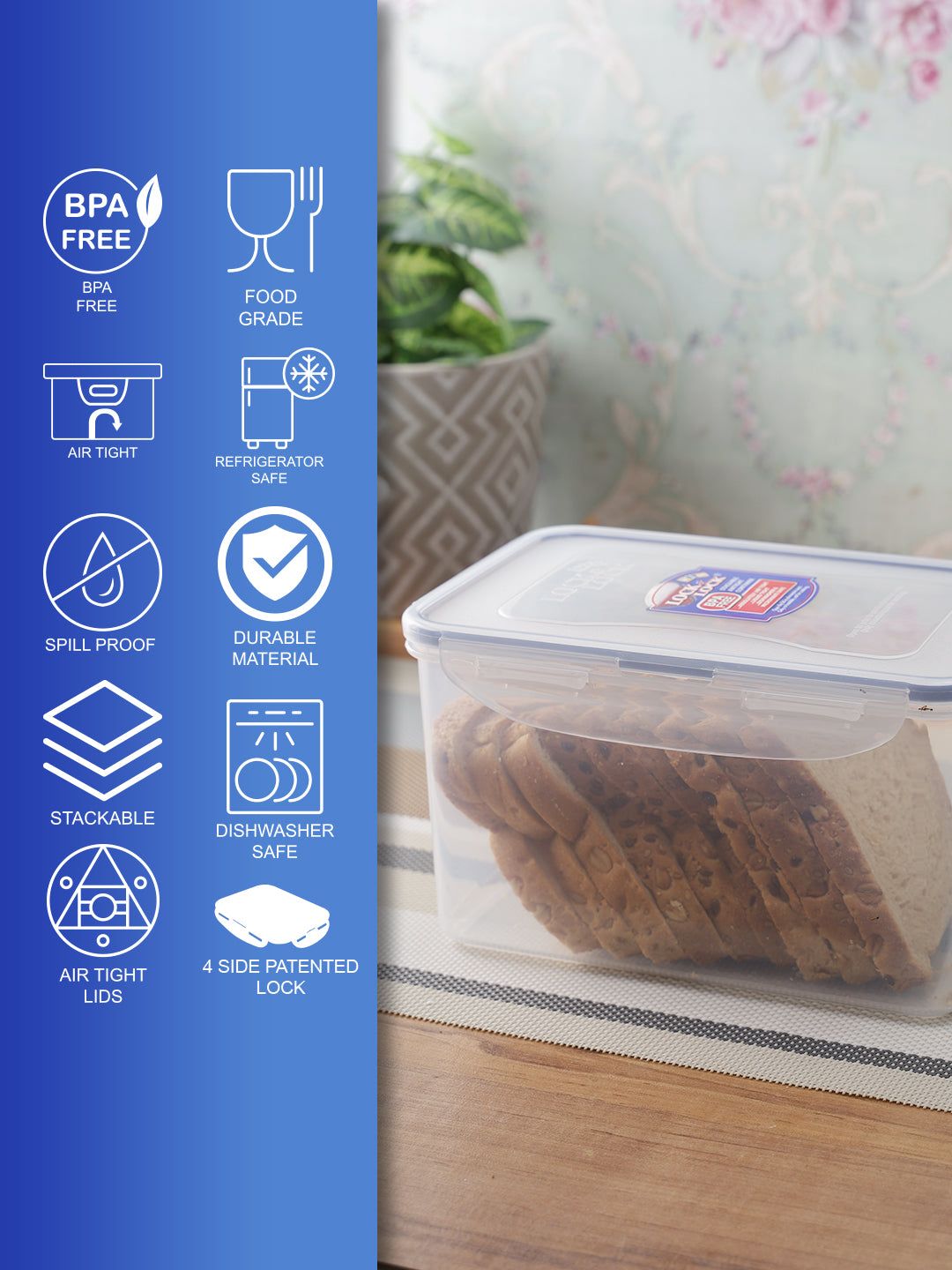 Locknlock Classic Extra-large Flat Rectangular Food Container | YEK-124389