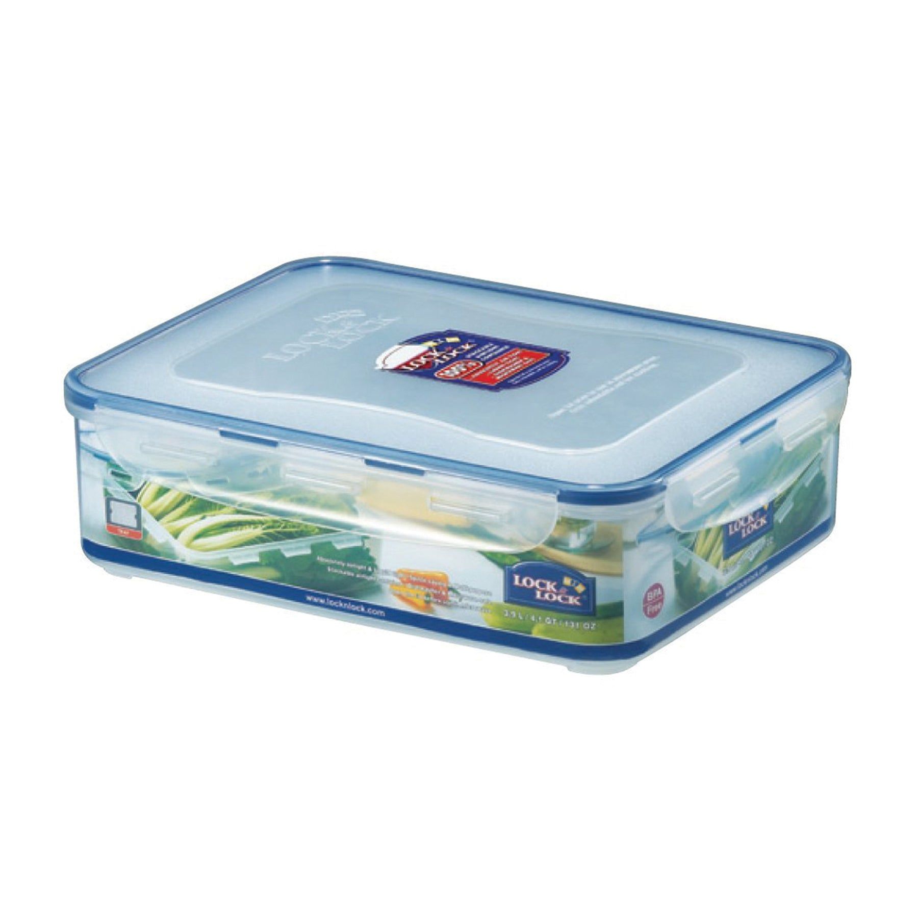 Locknlock Classic Large Semi-tall Rectangular Flat Food Container With Tray | URX-729145