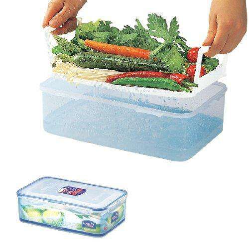 Locknlock Classic Large Semi-tall Rectangular Flat Food Container With Tray | URX-729145