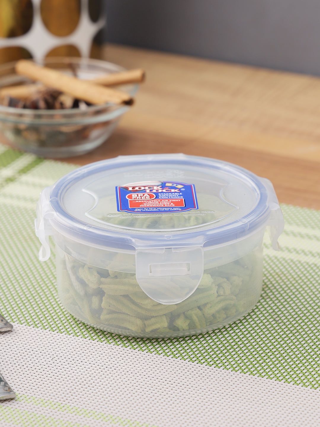 Locknlock Classics Large Round Food Container With Leak Proof Locking Lid, Clear | EUD-315824