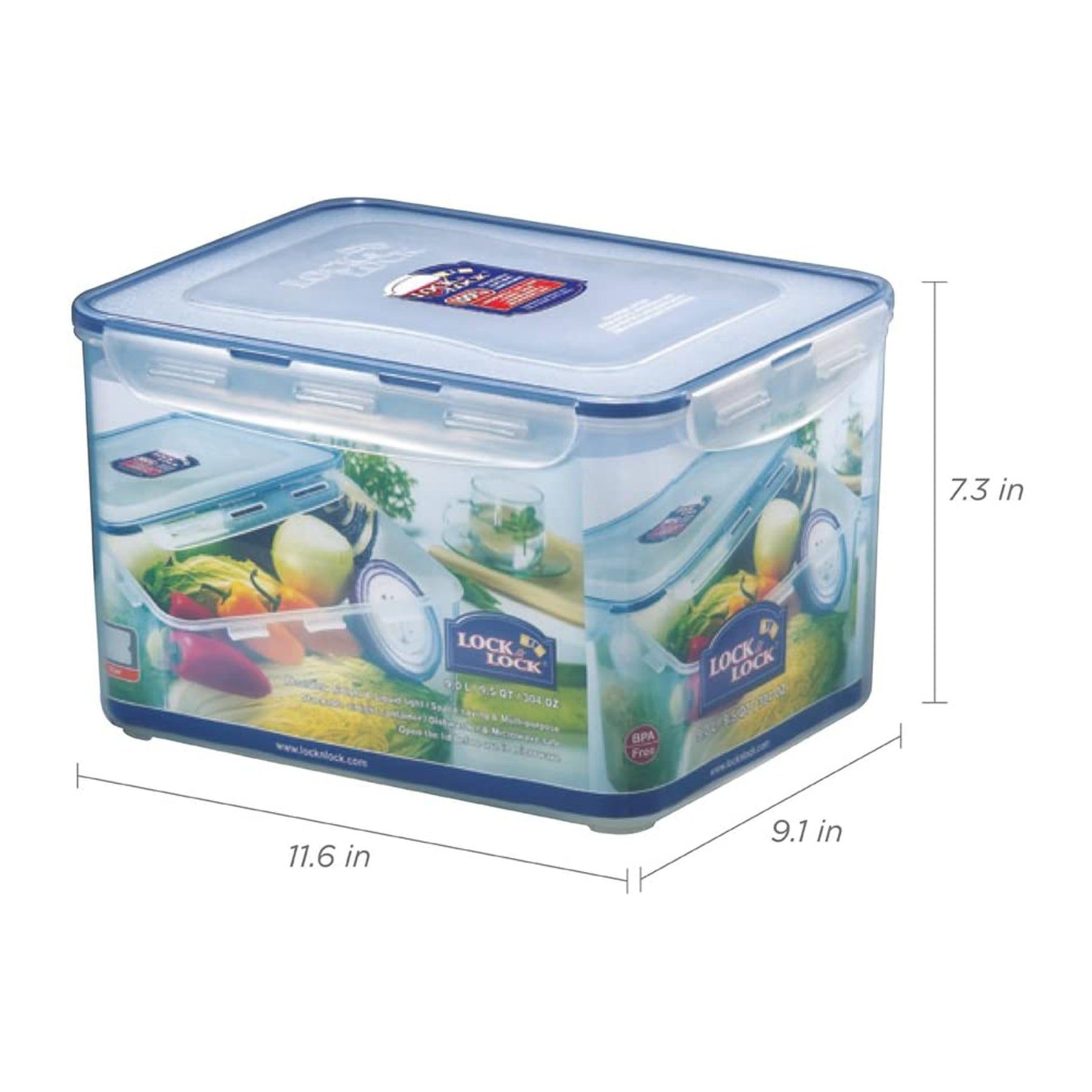 Locknlock Classics Large Tall Oblong Food Container With Tray | XTW-864395