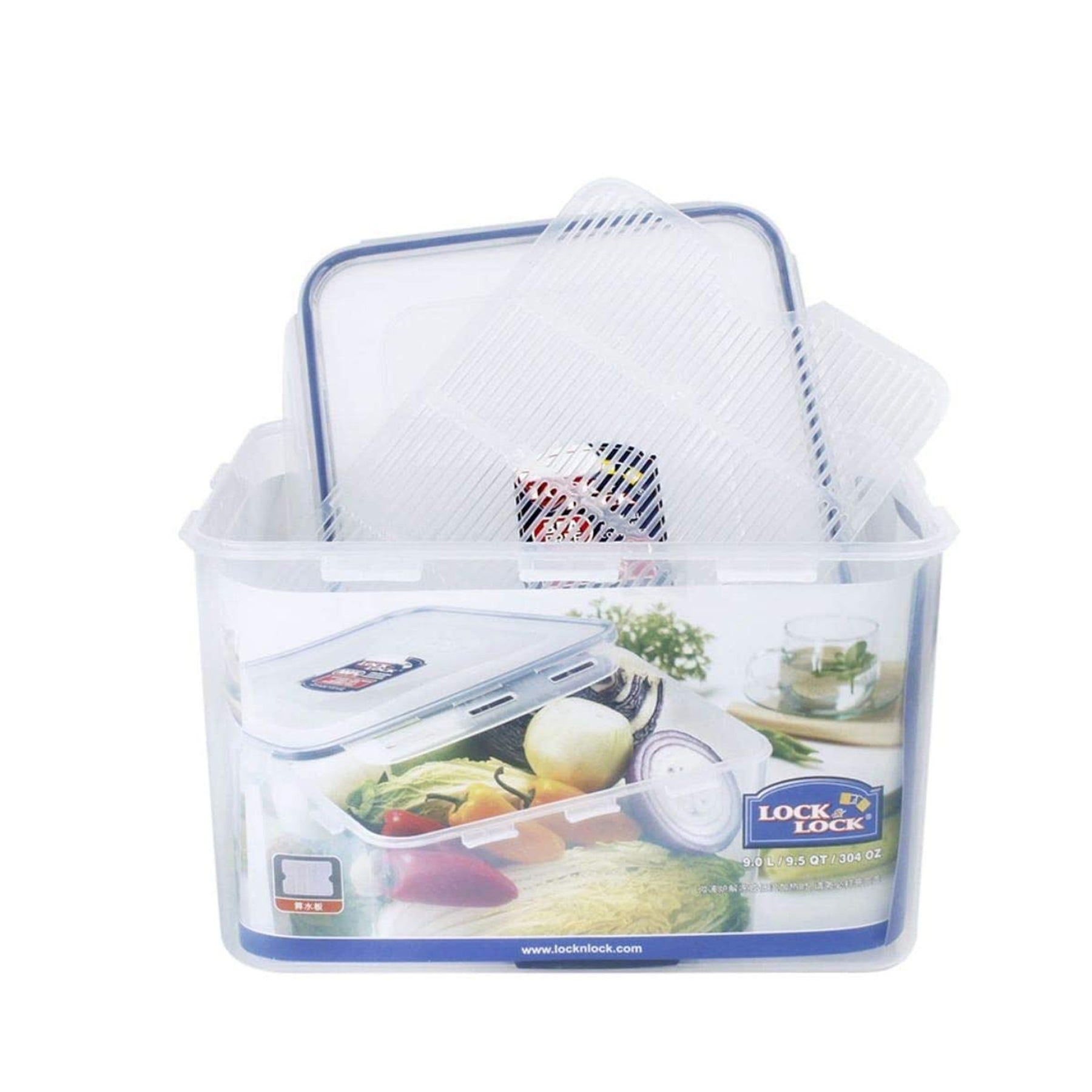 Locknlock Classics Large Tall Oblong Food Container With Tray | XTW-864395