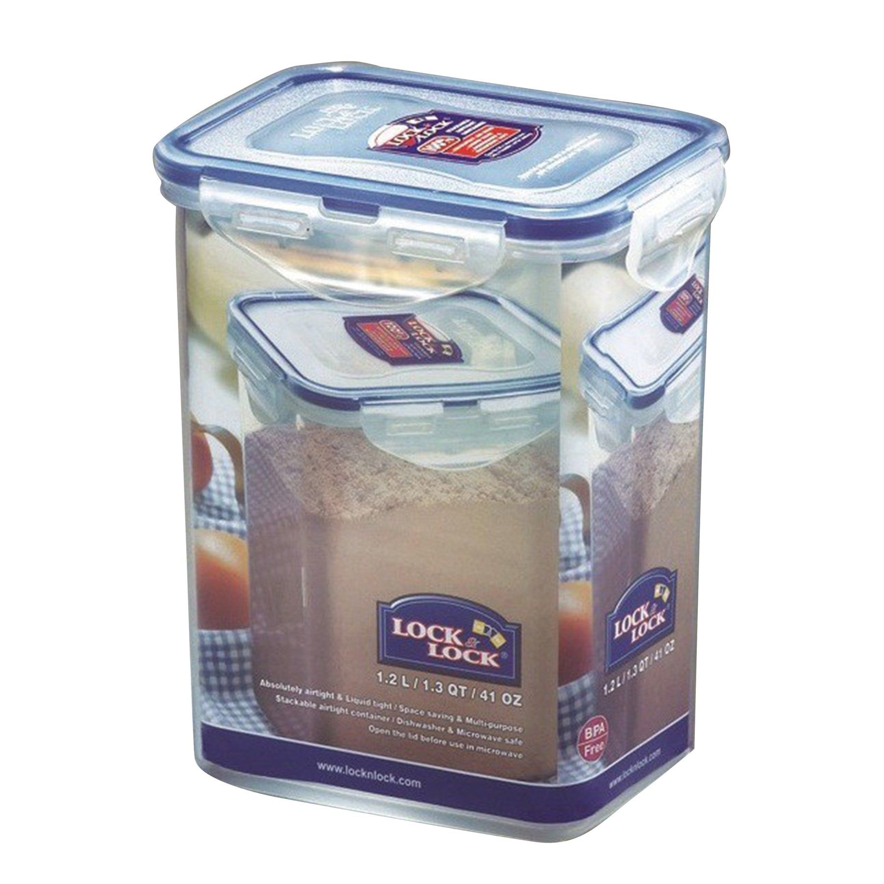 Locknlock Classics Medium Tall Rectangular Food Container With Leak Proof Locking Lids | GUW-356792