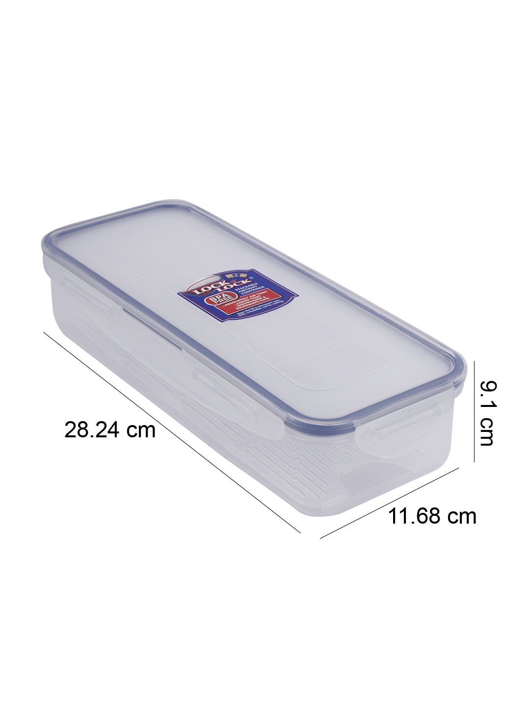 Locknlock Classics Rectangular Food Container With Leak Proof Locking Lid And Tray (Transparent, 1 L) | UVQ-942871