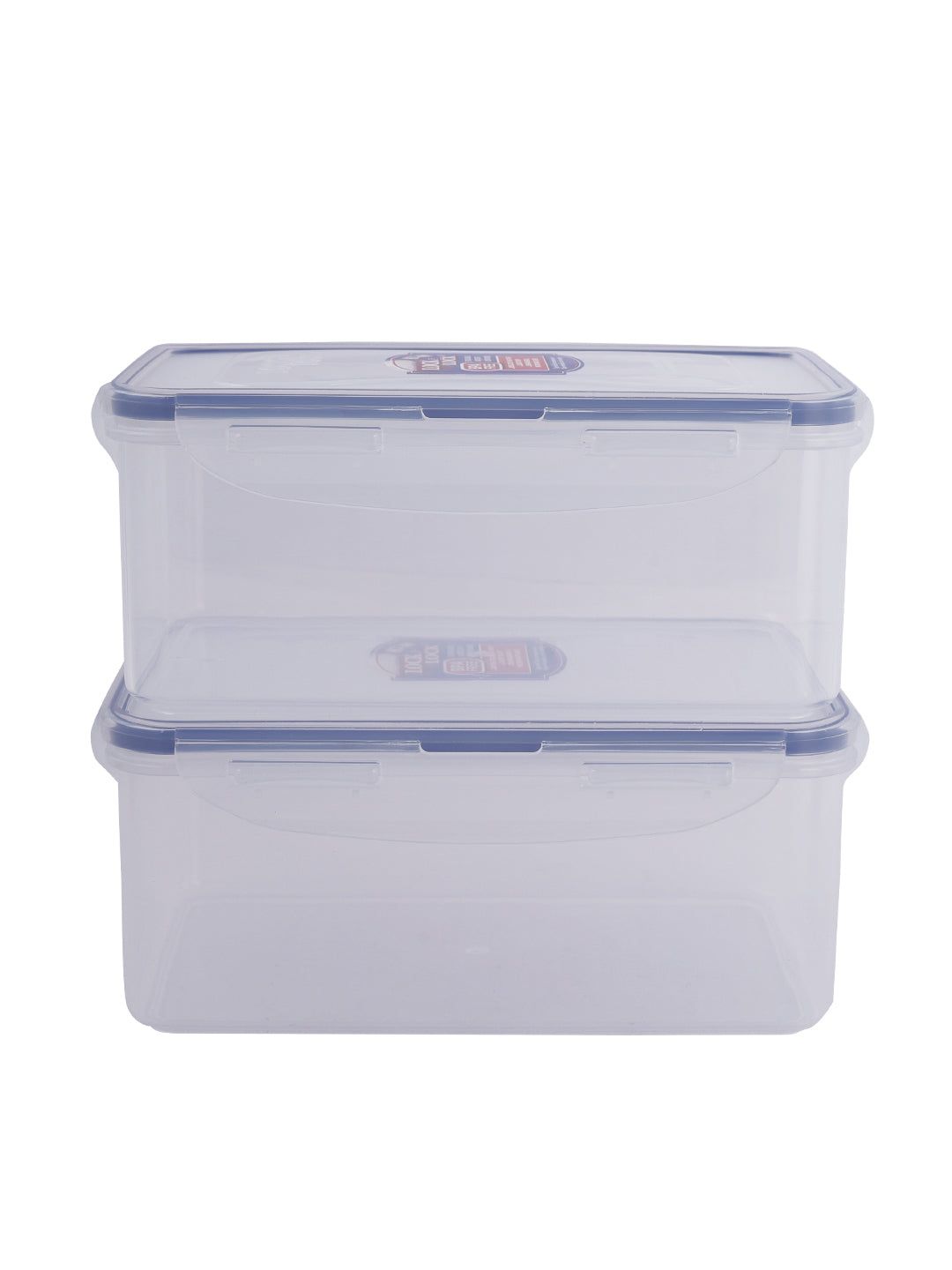 Locknlock Classics Rectangular Plastic Airtight Food Storage Container, 1.4 Liter, Set Of 2 | JIC-913248