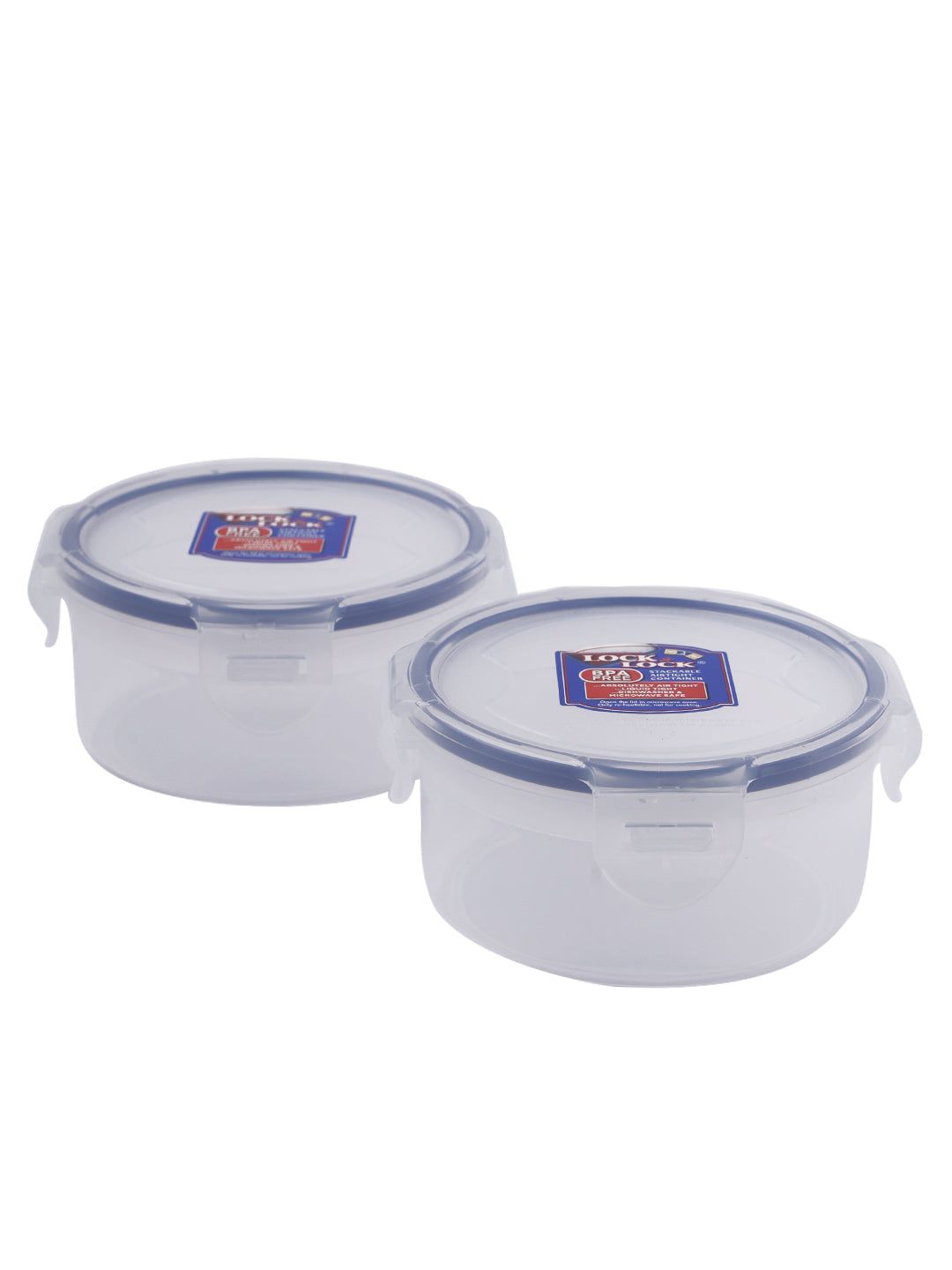 Locknlock Classics Round Polypropylene Storage Container Set, 300ml, Set Of 2 | SCR-592318