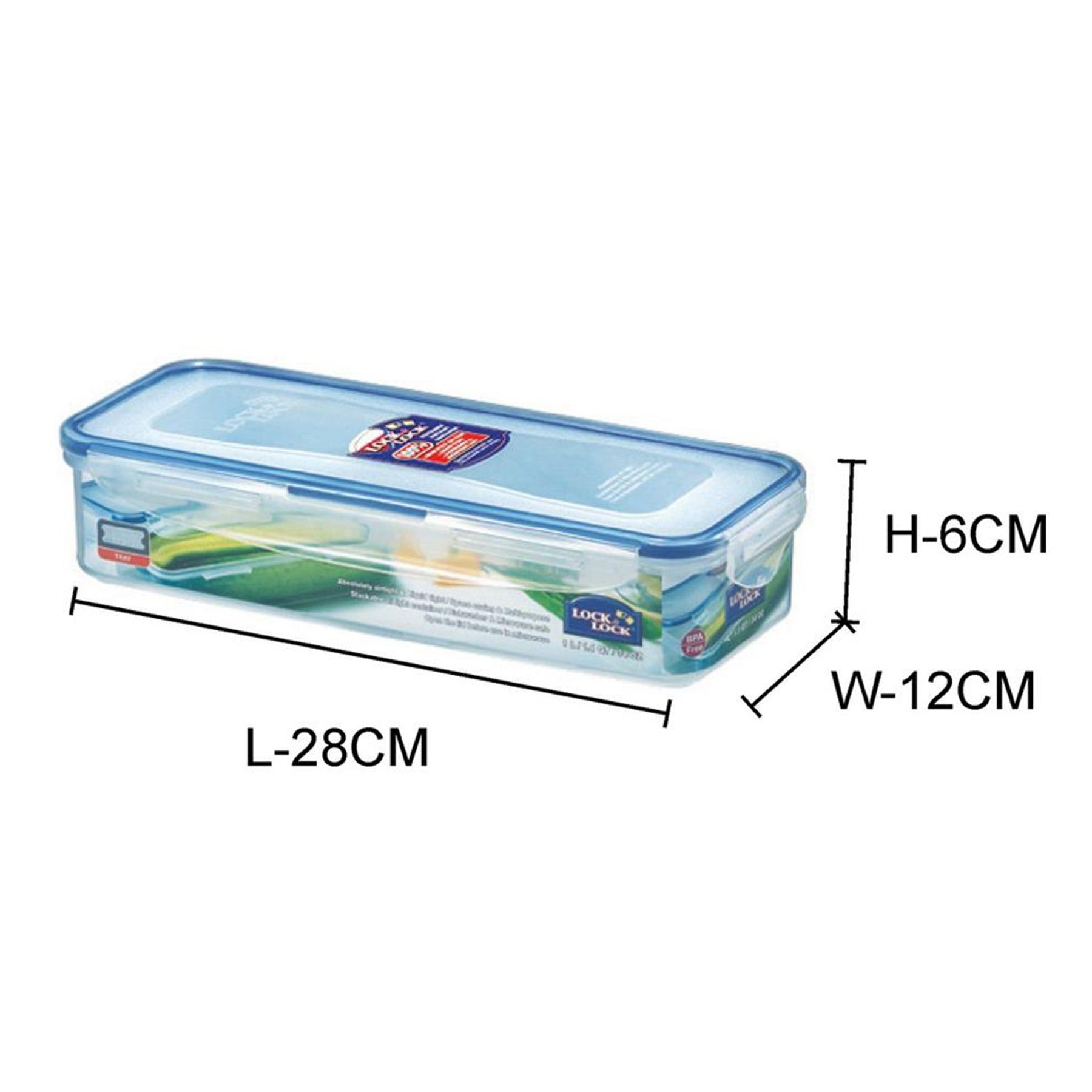 Locknlock Classics Small Flat Oblong Food Container With Leak Proof Locking Lid And Tray | QBD-329567