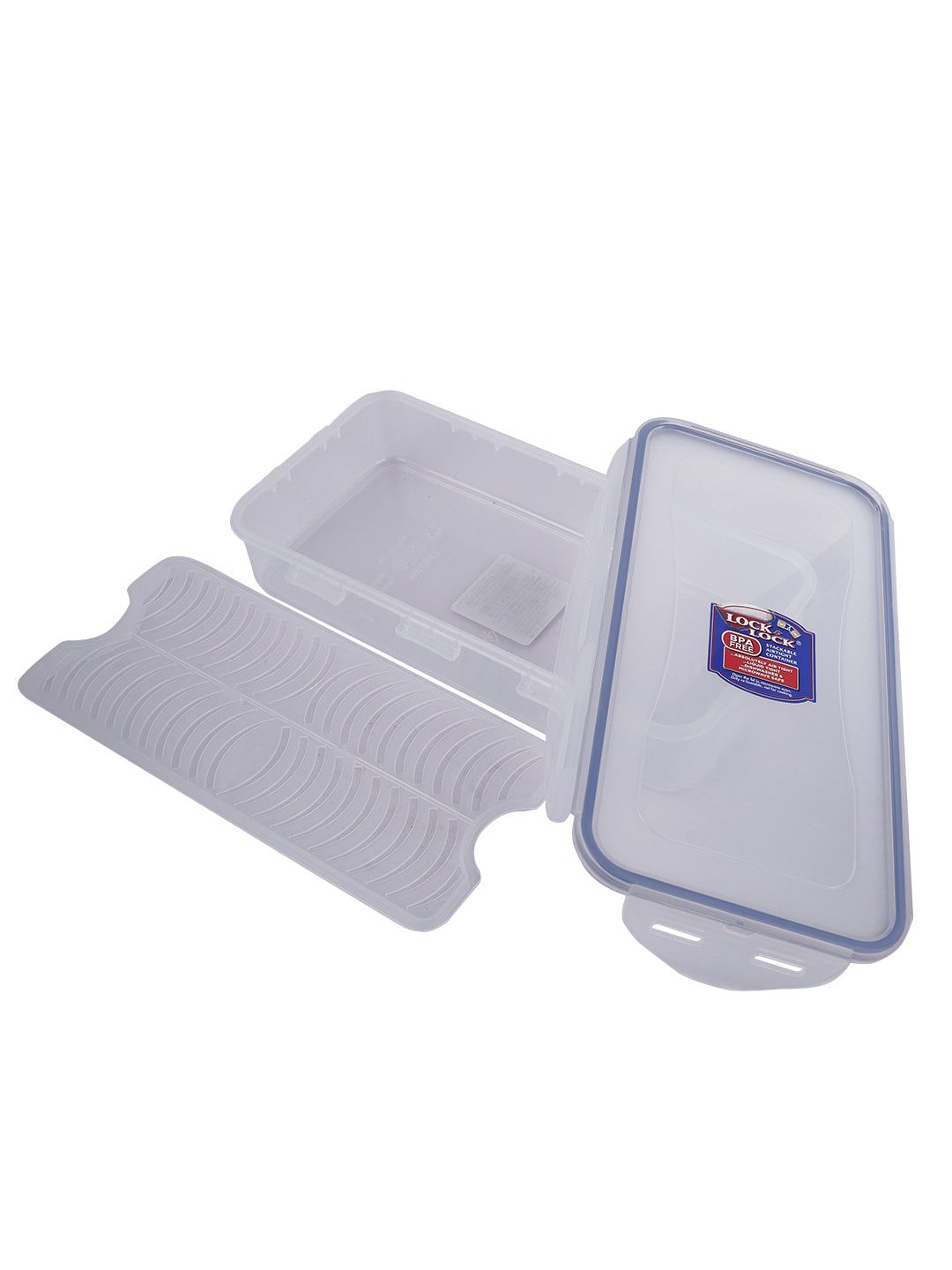 Locknlock Classics Small Flat Oblong Food Container With Leak Proof Locking Lid And Tray | QBD-329567