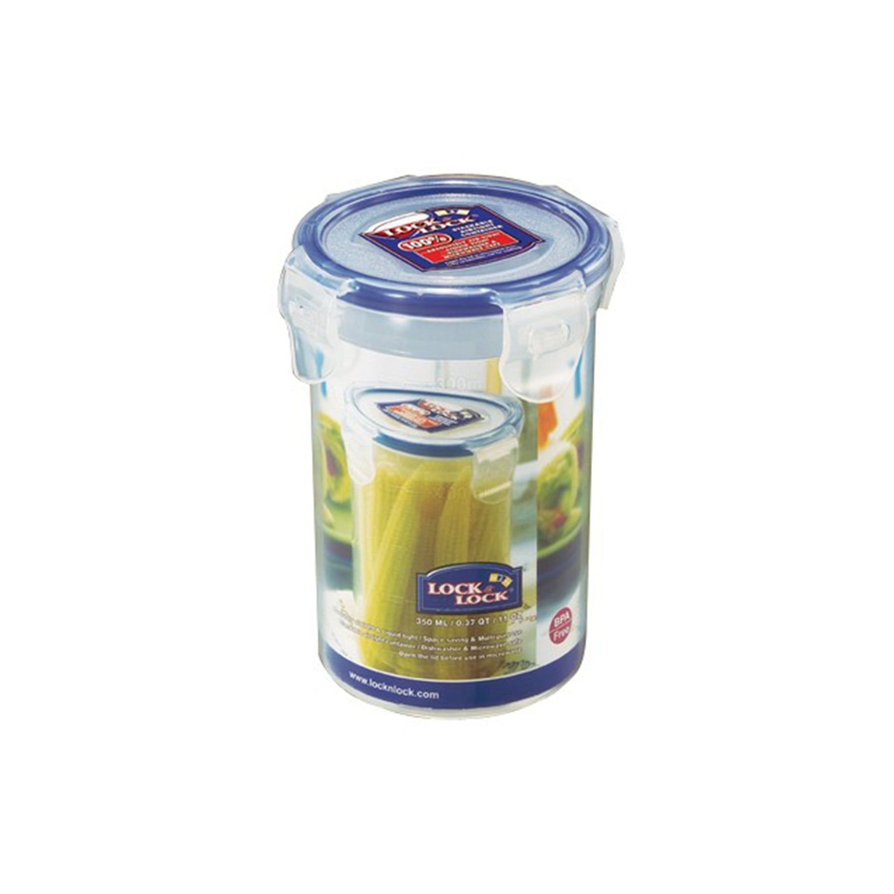 Locknlock Classics Small Round Food Container With Leak Proof Locking Lid, Clear | RGB-136504