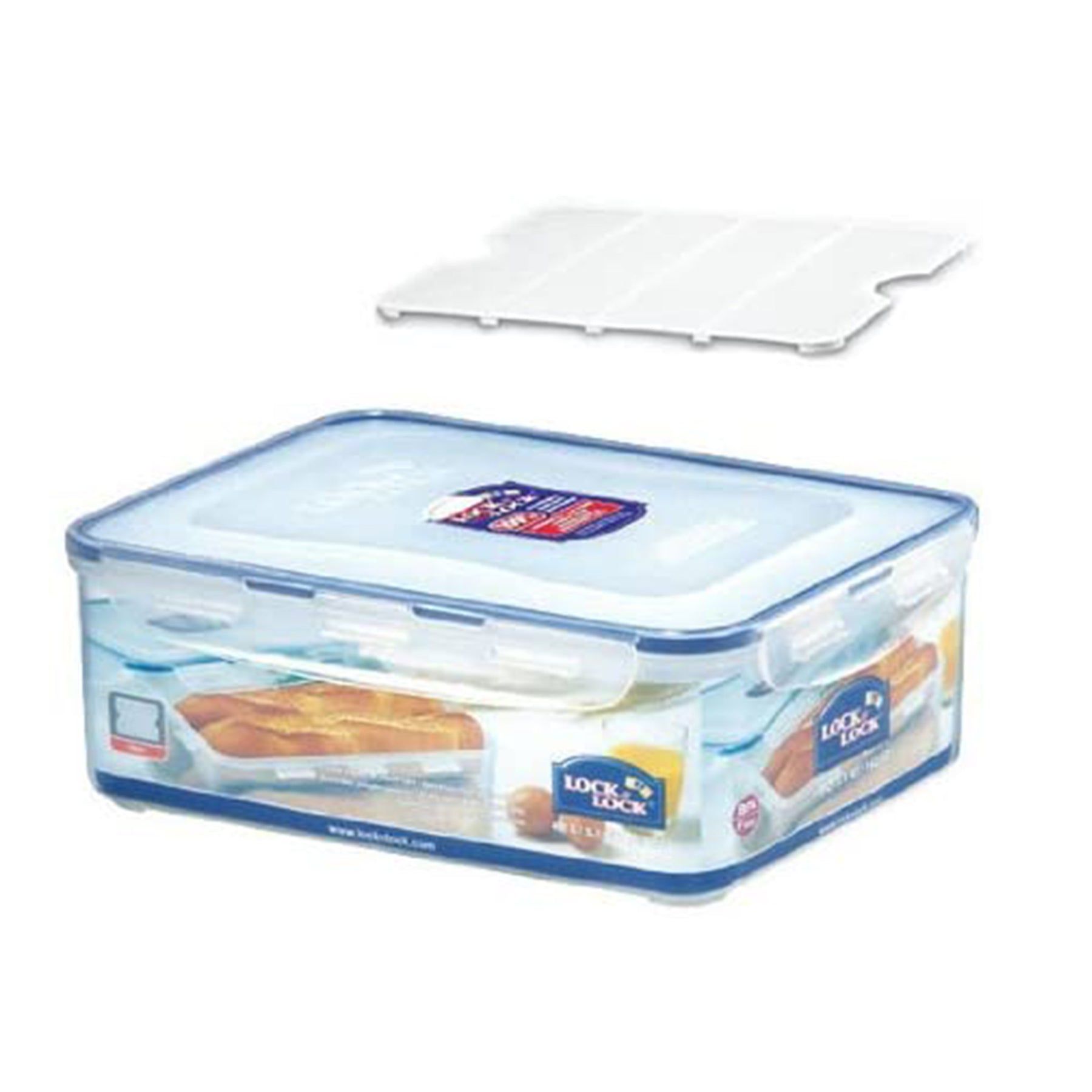 Locknlock Classics Small Tall Oblong Food Container With Tray, Transparent | QJM-924310