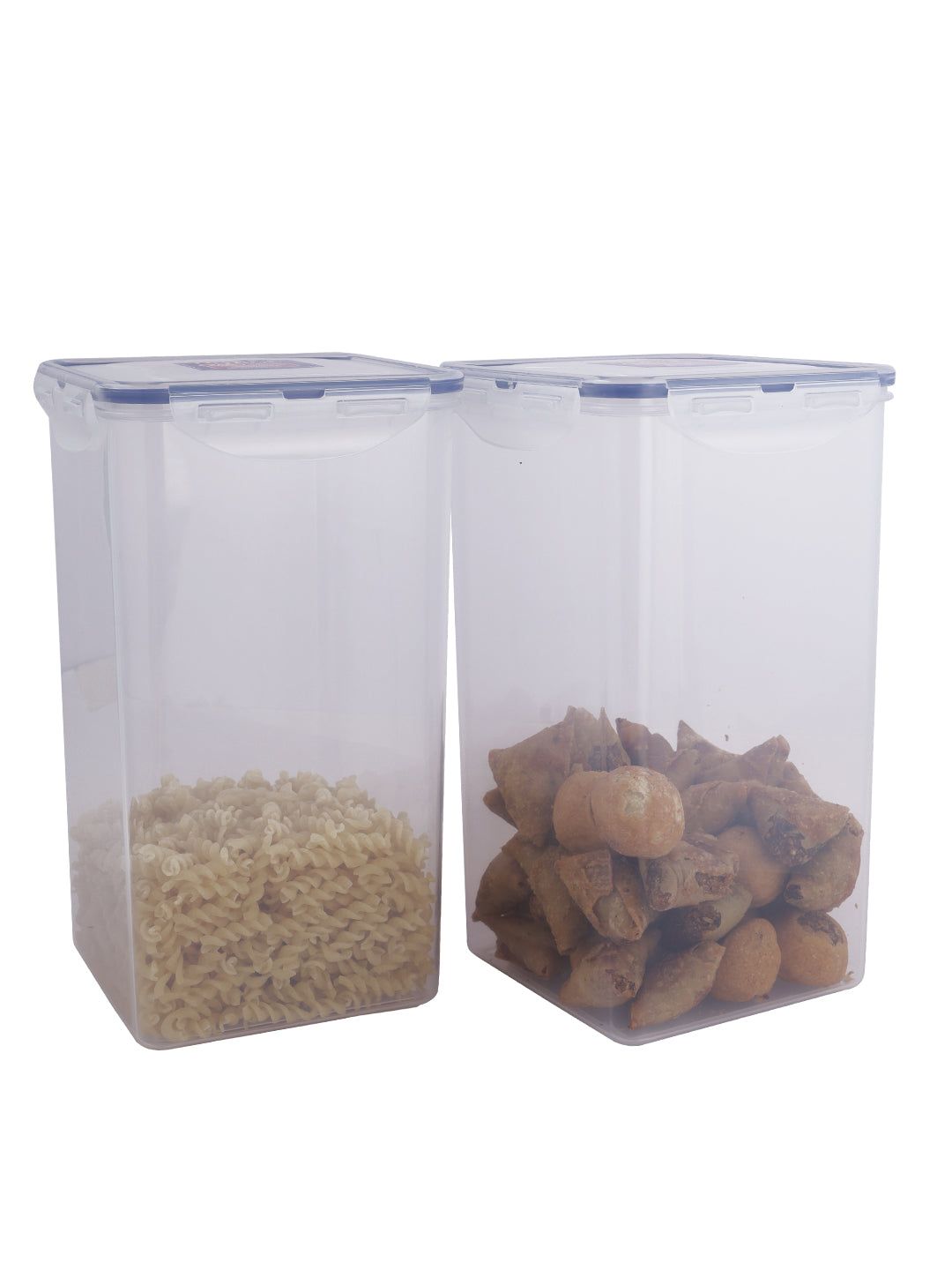 Locknlock Classics Square Plastic Airtight Food Storage Container, 4 Liter, Set Of 2 | NMB-190536