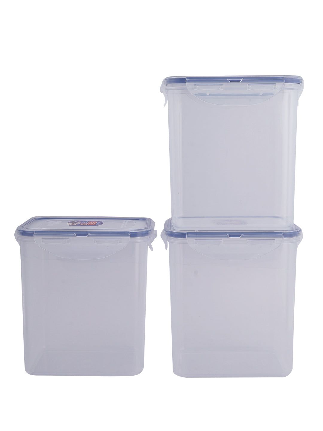 Locknlock Classics Tall Rectangular Plastic Airtight Food Storage Container, 1.5 Liter, Set Of 3 | YEO-279431