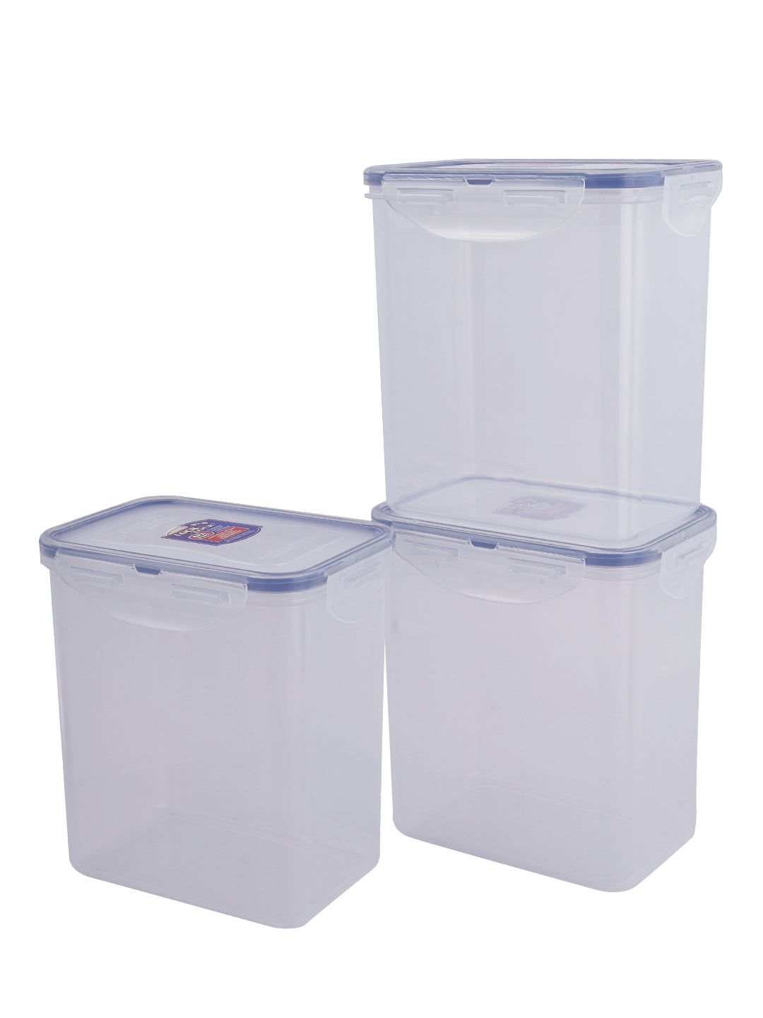 Locknlock Classics Tall Rectangular Plastic Airtight Food Storage Container, 1.5 Liter, Set Of 3 | YEO-279431