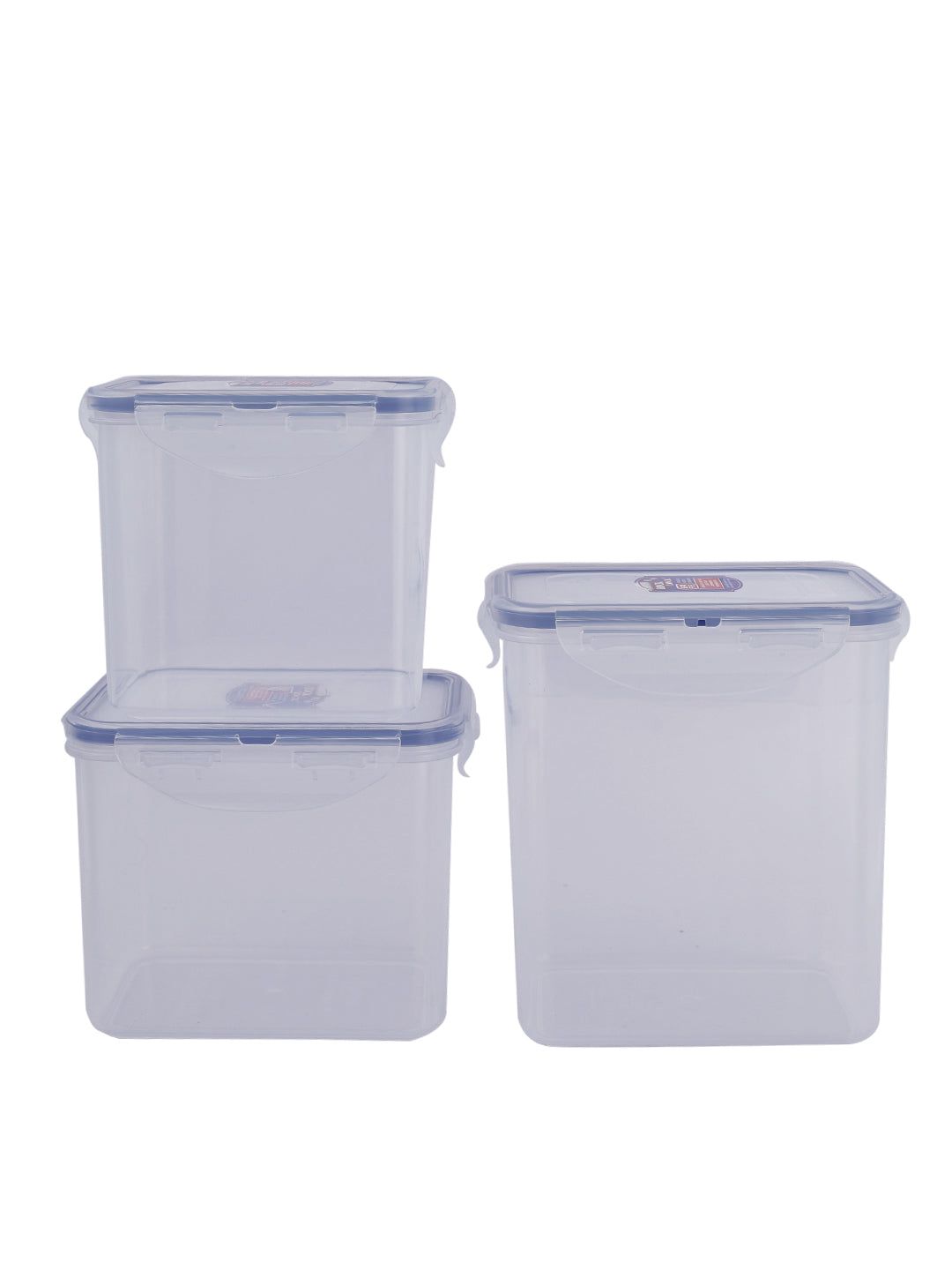 Locknlock Classics Tall Rectangular Plastic Airtight Food Storage Container, 1 Liter, Set Of 3 | GOW-592730