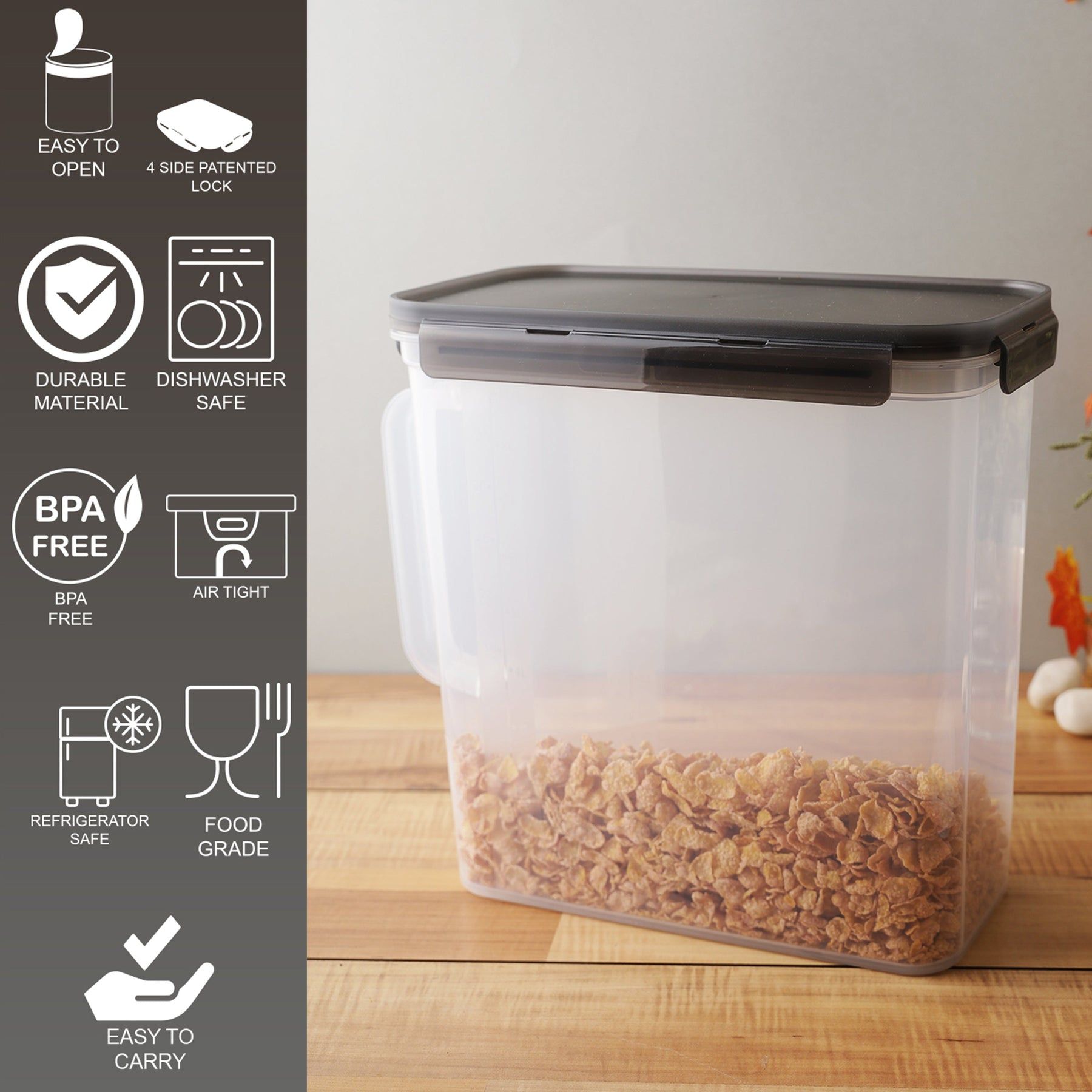 Locknlock Hermetic Pantry Food Container With Air Tight Locking | 9.6ltr | UQR-276081