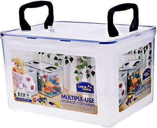 Locknlock Large Multiple-purpose Storage Container With Grab Handles, Transparent | NHR-348215