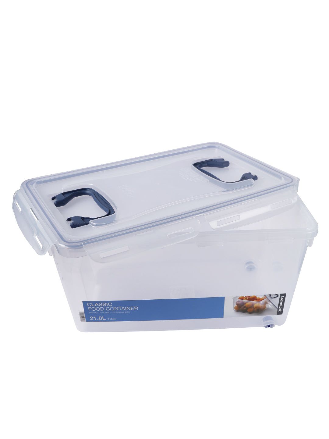 Locknlock Large Multiple-purpose Storage Container With Grab Handles, Transparent | NHR-348215