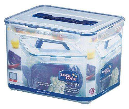 Locknlock Medium Storage Container With Grab Handles And Trey, Transparent | TJG-983762