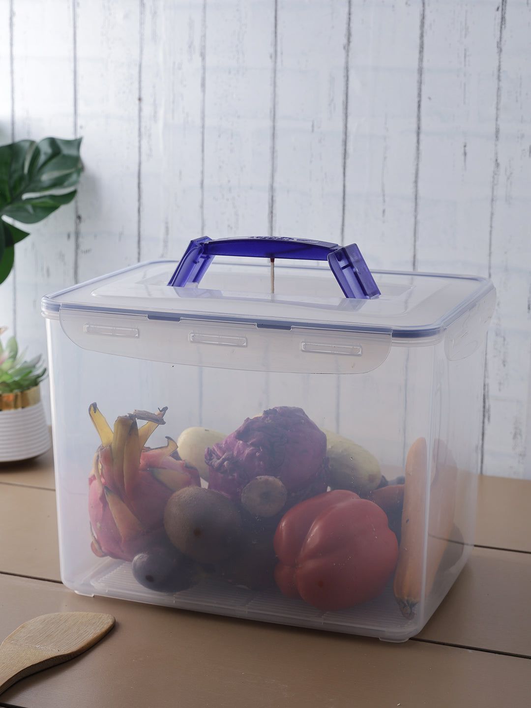 Locknlock Medium Storage Container With Grab Handles And Trey, Transparent | TJG-983762