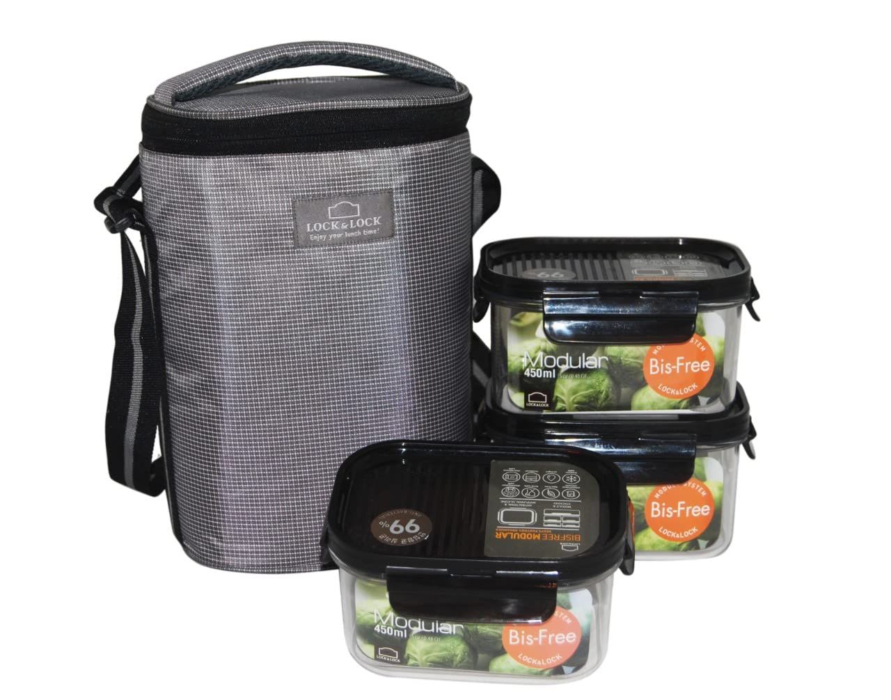 Locknlock Premium Plastic Lunch Bag - Pack Of 2 | GNW-205473