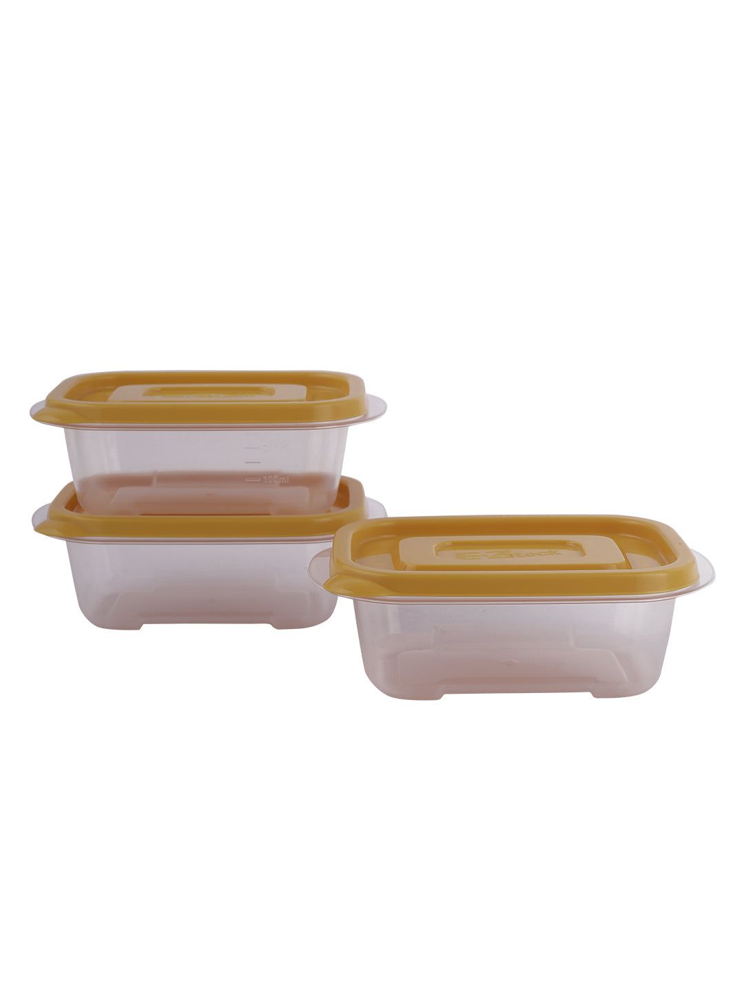 Locknlock Rectangle 270ml x 3 - Yellow Set | VNL-408532