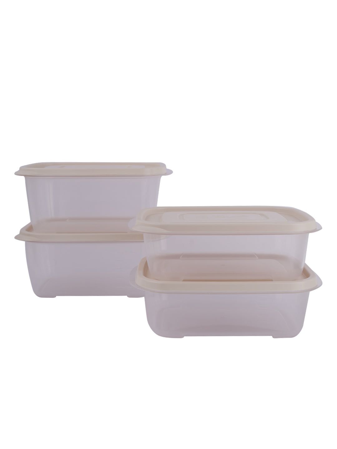 Locknlock Rectangle 890ml x 2 + Square 1320ml x 2 - Ivory Set | NGM-219467