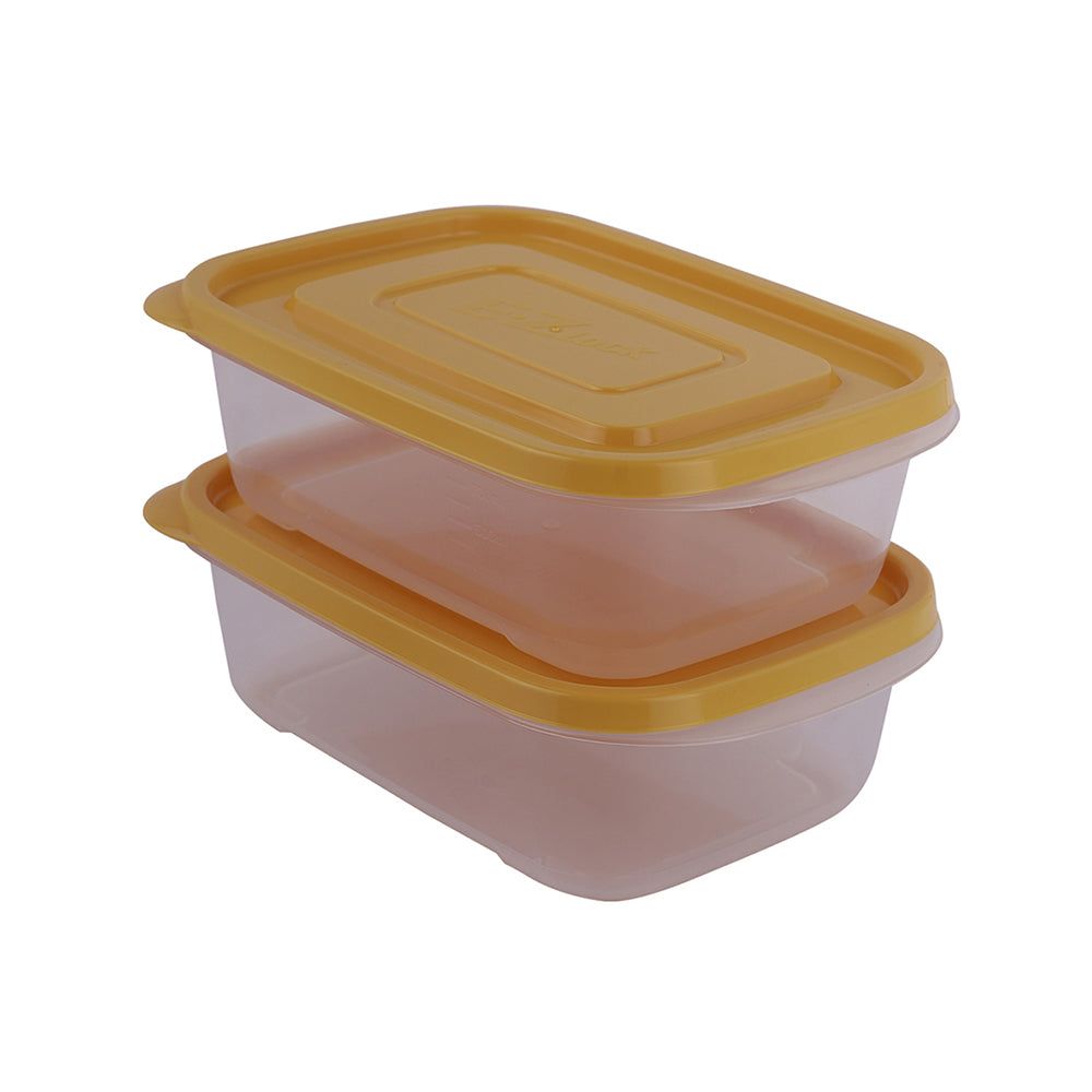 Locknlock Rectangle 890ml x 2 - Yellow Set | LOK-361294