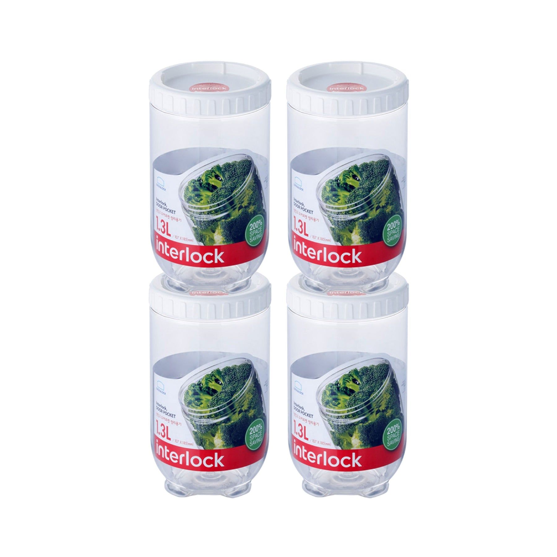 Locknlock Round 1.3ltr x 4 - Interlock Set | YCX-129863