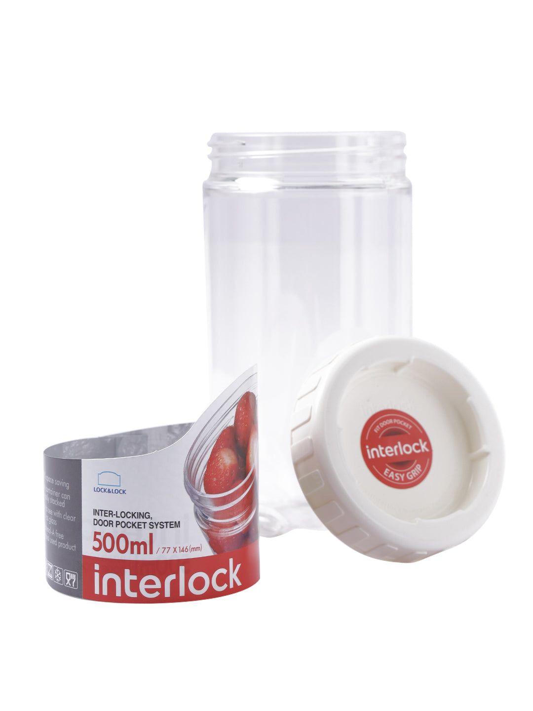 Locknlock Round 500ml x 4 - Interlock Set | KLP-246983