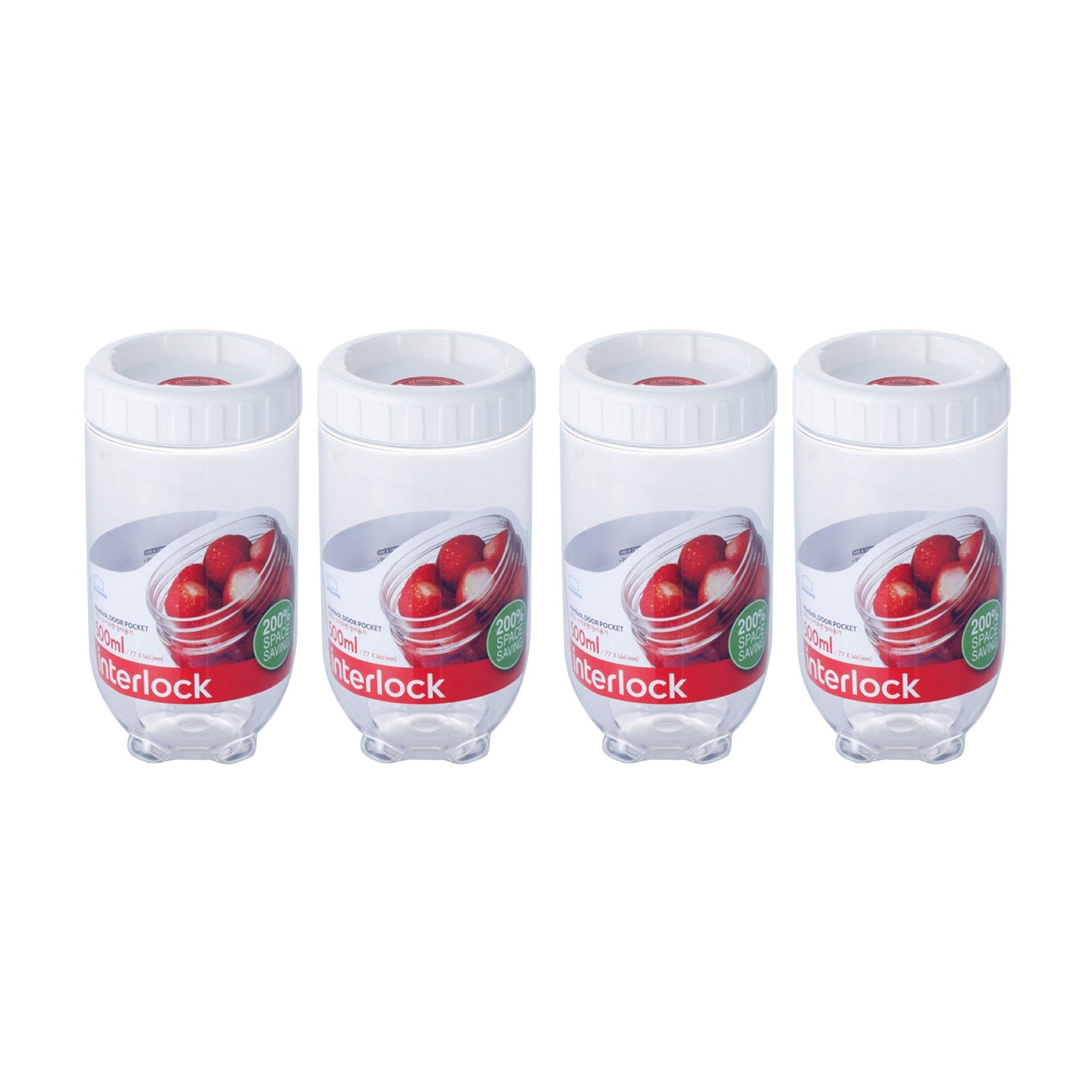 Locknlock Round 500ml x 4 - Interlock Set | KLP-246983