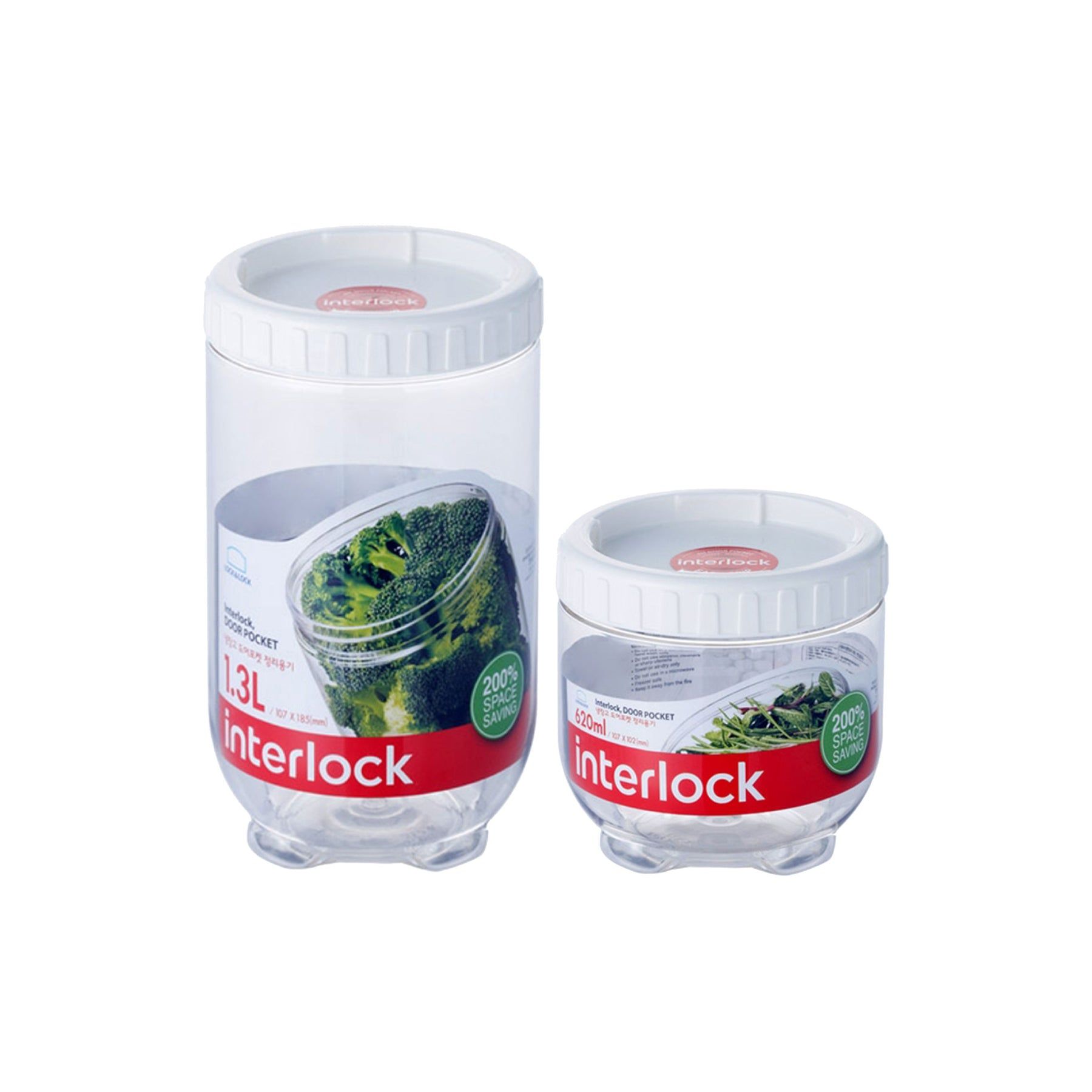 Locknlock Round 620ml x 1.3ltr - Interlock Set | LPA-163540