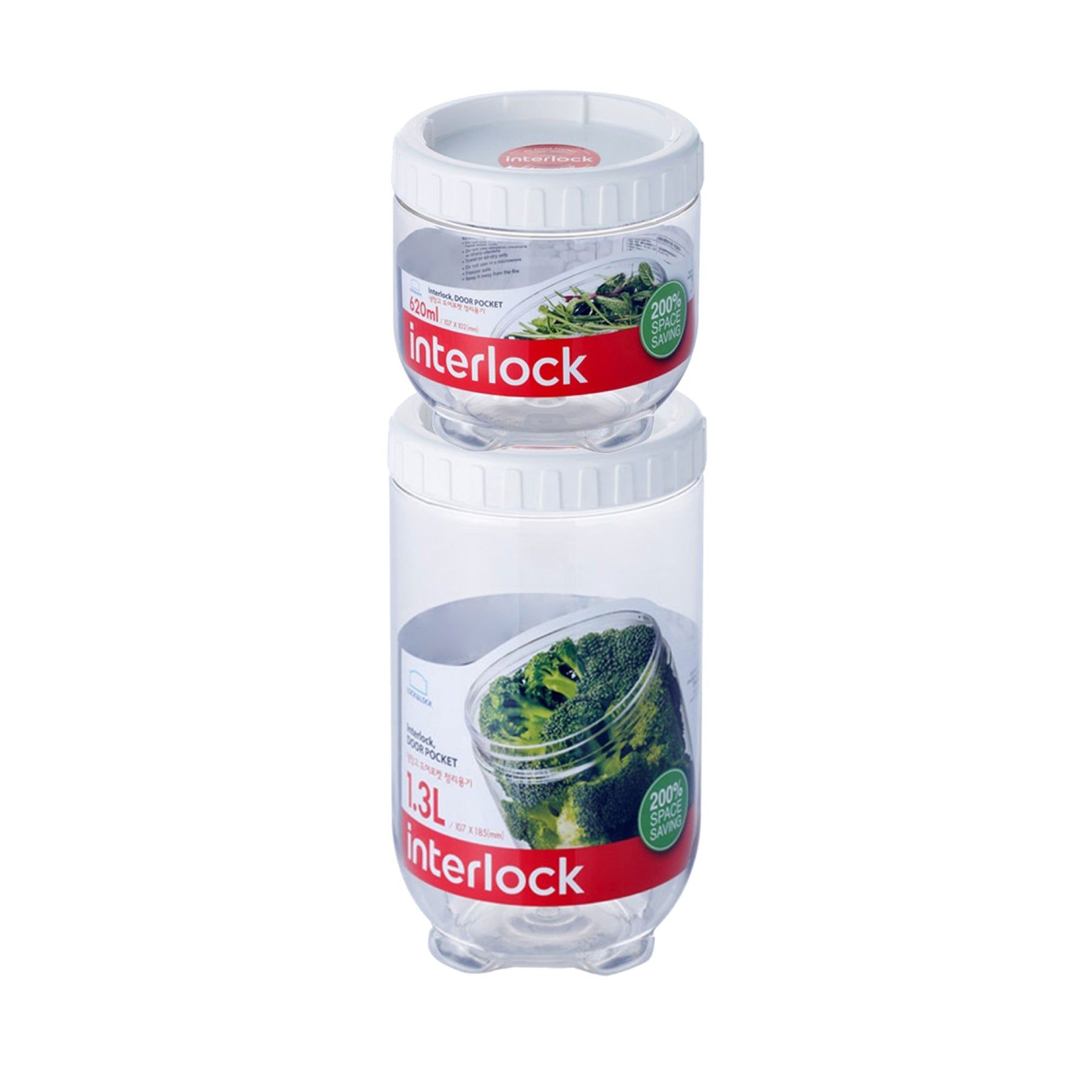 Locknlock Round 620ml x 1.3ltr - Interlock Set | LPA-163540