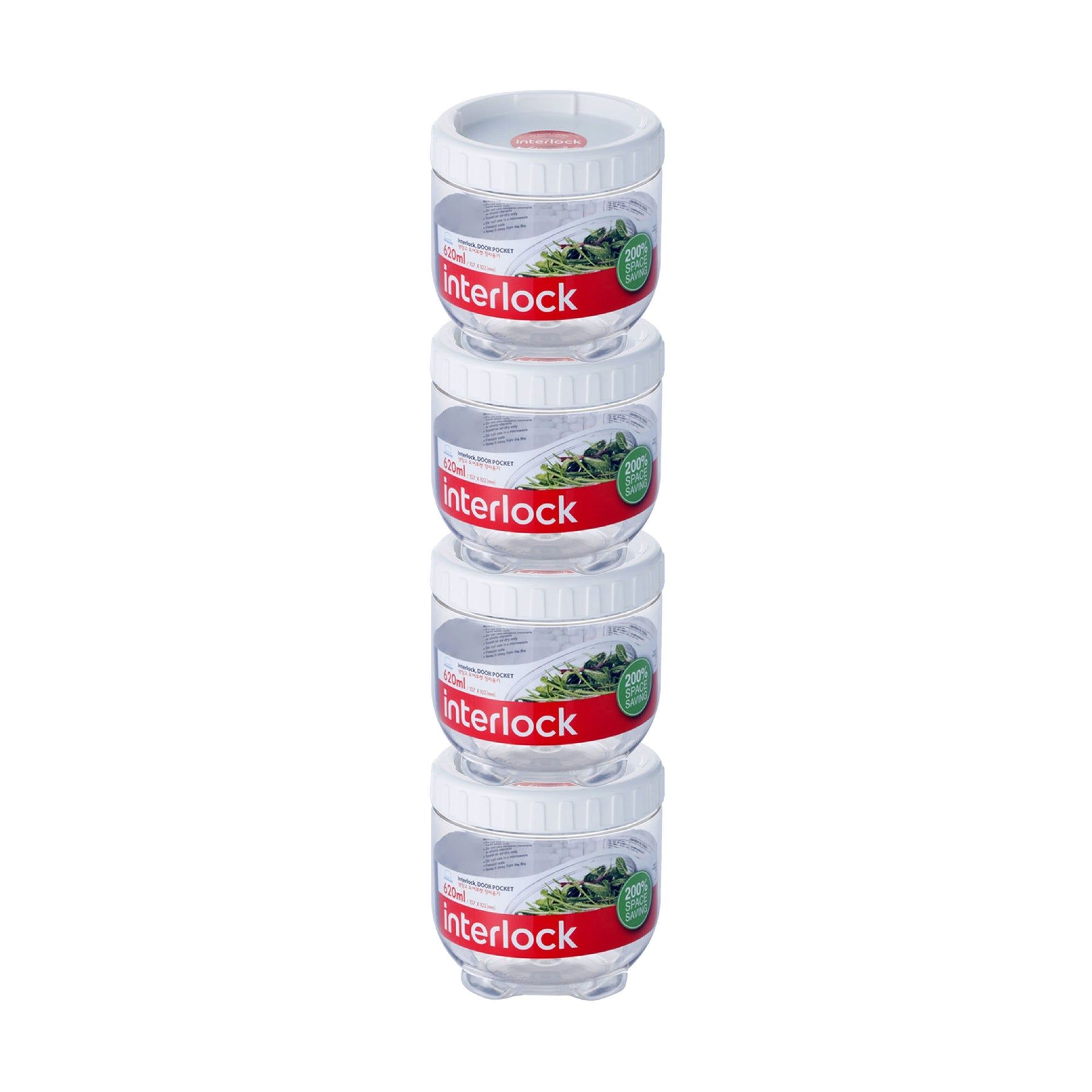 Locknlock Round 620ml x 4 - Interlock Set | CJP-948130