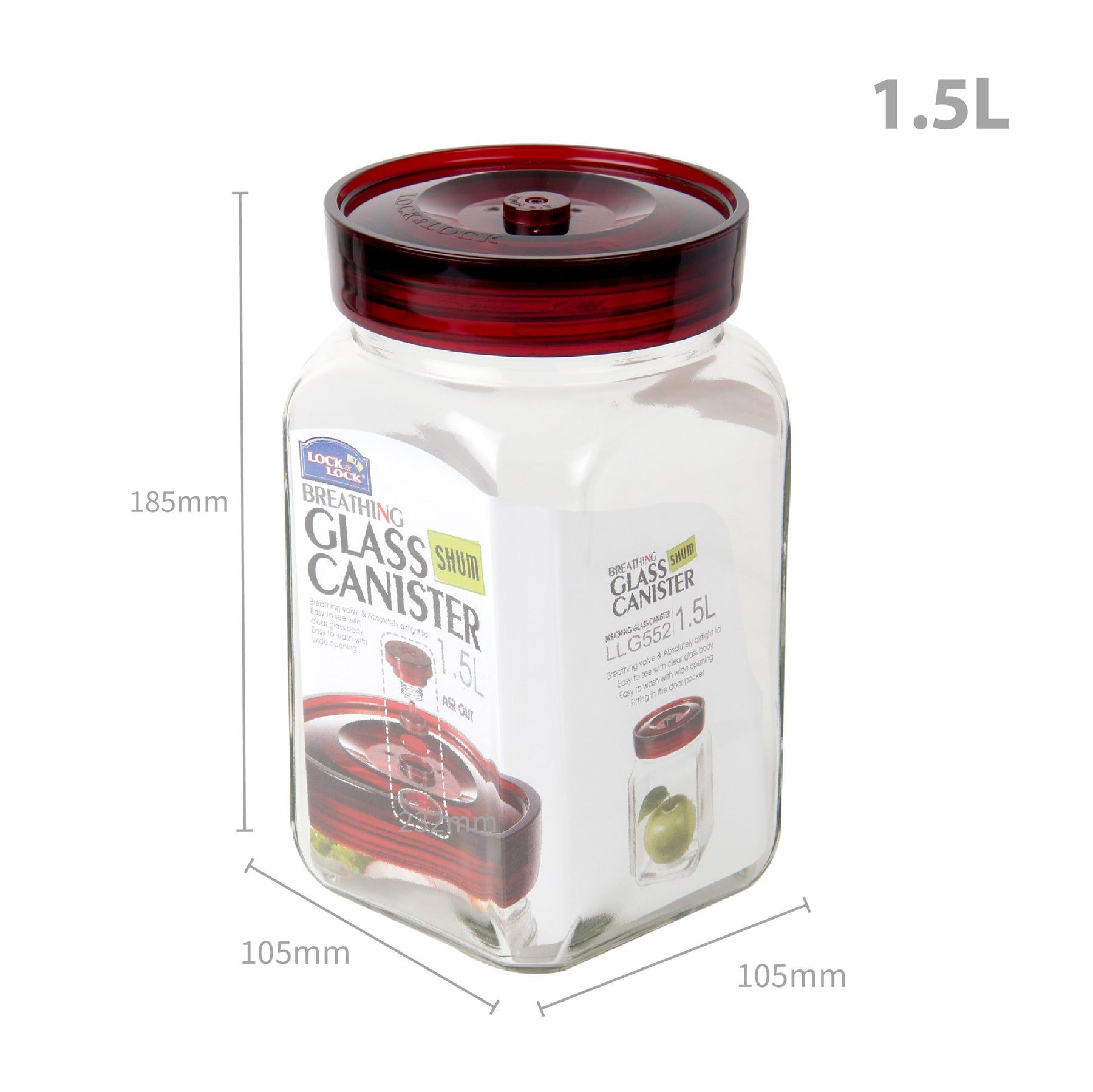 Locknlock Square Canister - 1.5ltr | XFC-619520