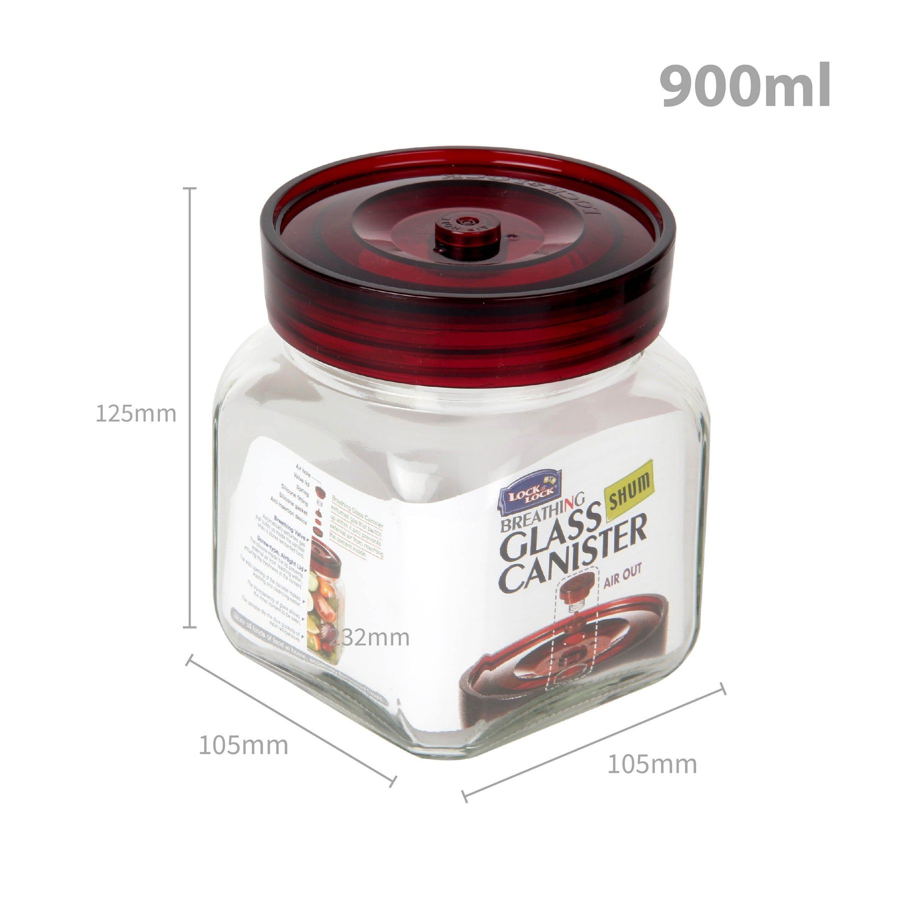 Locknlock Square Canister - 900ml | UTE-562390